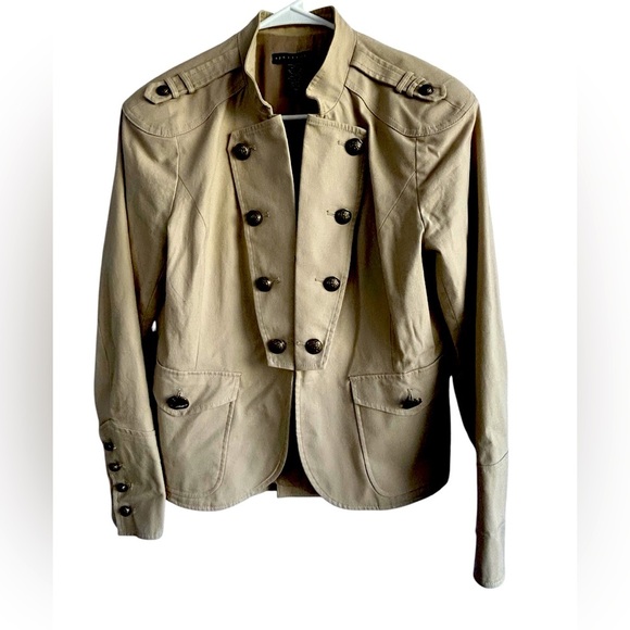 Apostrophe Beige Double Breasted Utility Women’s Jacket • Used • Size: 14 - Picture 1 of 5